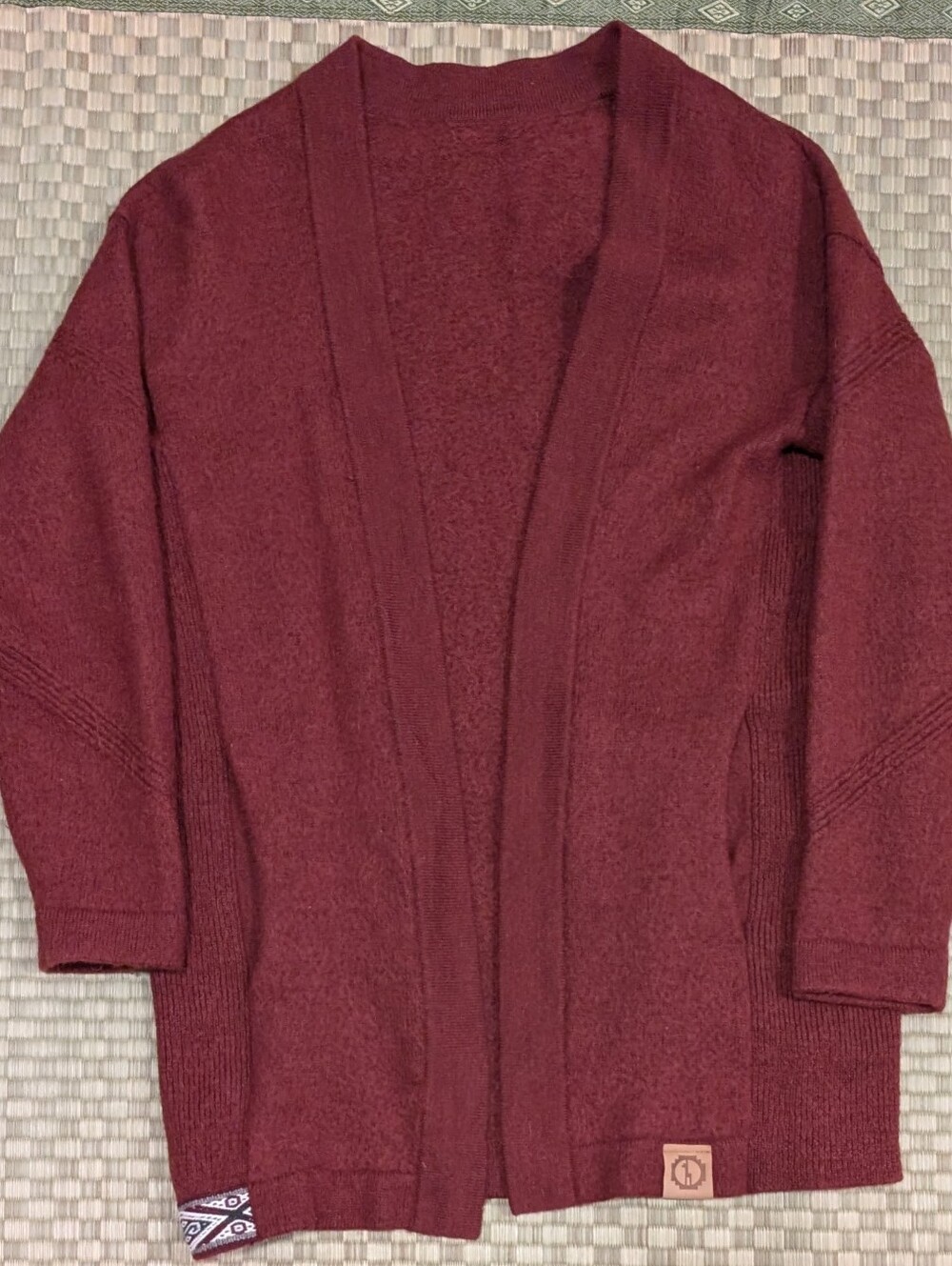 PAKA Open Front Cardigan Alpaca Wool Red Women's Size Small Made in Peru
